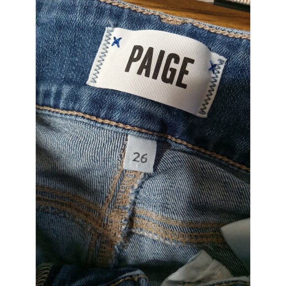 PAIGE Womens Jeans 26 BLUE HIDDEN HILLS STRAIGHT ANKLE Preowned Work Casual Used - Picture 6 of 11